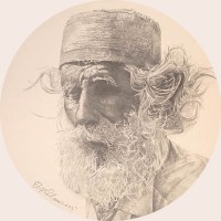 Ghulam Markhat, 10 x 10 inch, Graphite on Paper, Figurative Painting, AC-GHM-005